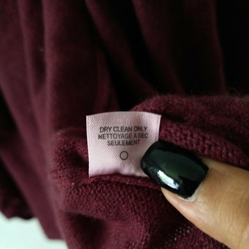 Calypso St Barth Maroon 100% Cashmere Open Front Bat Wing Dolman Sweater Size XS_6